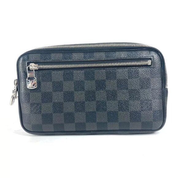 LOUIS VUITTON N60182 Damier Graphite Alpha Clutch bag Black - Picture 1 of 15